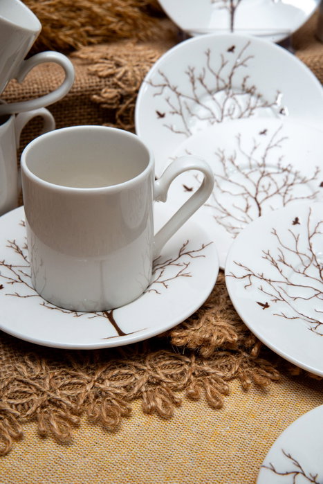 Hermia Juego de tazas de café Hayat Ağacı, 12 piezas, Multicolor